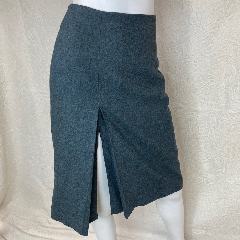 Calypso Christiane Celle Teal Wool Blend Skirt